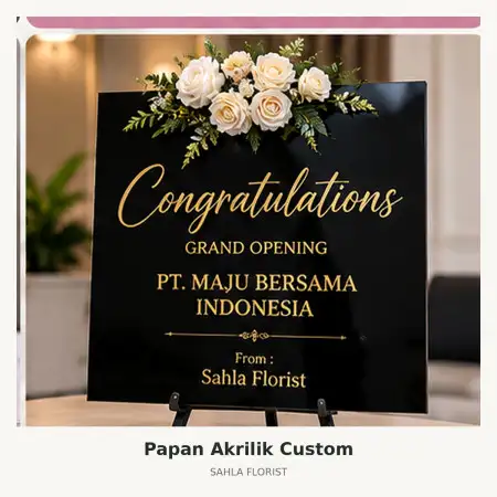 Papan Bunga Akrilik Medan Timur